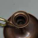 Copper Handmade Candle Holder for Rustic Home Decor with Handle Metal Candle Holders for Pillar Candles Gothic Decor Candlestick Holders (Oxide)