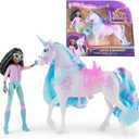 Unicorn Academy, Layla & Glacier Power of Friendship Set with Translucent Saddle & 2 Power Accessories, Dolls & Unicorn Toys for Girls Ages 4 and up