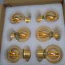 G16.5 Led Bulb, Small Round Edison Light Bulbs, E26 Dimmable Globe Amber Vanity Light Bulbs, 6w 2700k Vintage LED Filament Edison Bulb
