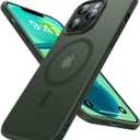 Magnetic for iPhone 13 Pro Max Case [Compatible with MagSafe][10FT Military Grade Drop Tested] Slim Translucent Matte Case for iPhone 13 Pro Max Phone Case, Deep Green(6.7")