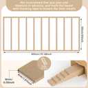Weysat 1 Set 157.48 x 62.99 Inch MDF Board and Batten Wall Panel Kit Premade Wainscoting Panels Decorative Wall Molding Trim Slats Paintable Accent Kit for DIY Home Bedroom Living Room Decor