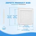 2-Pack Paintable Gable Vents - 18" x 18" Aluminum with Screen, Maximize Ventilation in Attics and Sheds, Vent Opening: 16" x 16"