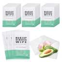 50 pcs Makeup Remover Wipes Individually Wrapped Makeup Wipes Bulk Face Cleansing Wipes, Individual Wet Wipes, Travel Towelette Makeup Remover Cloth for Face Cleansing Skin Care Remove Makeup