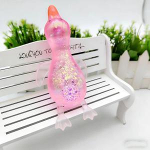 Cute Duck Squishy Sugar Stress Ball,Soft Duck Stress Relief Sugar Ball Squishy Ultra Squishy and Moldable Slow Rise Relaxing (Pink)