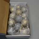 Yunlly 12 Pcs Textured Christmas Ball Ornaments 2.36'' Neutral Christmas Tree Decor Modern Vintage Brown Hanging Decor Shatterproof Home Ornaments for Rustic Large Farmhouse (Dark Color)
