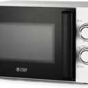Commercial CHEF Small Microwave 0.7 Cu. Ft. Countertop Microwave with Mechanical Control, White Microwave with 6 Power Levels, Outstanding Portable Microwave with Convenient Pull Handle