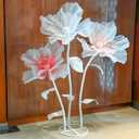 Giant Flowers for Decoration with Stand 5.9 Ft Large Artificial Flowers with Base for Wedding Birthday Party Baby Shower Background Decor (Pink)