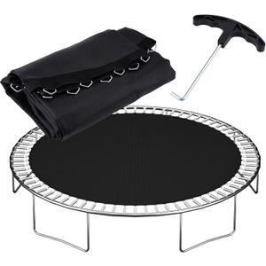NONMON Trampoline Replacement Mat Fits 12ft 14ft 15ft Round Trampoline Frame with V-Hooks Trampoline Mat, UV-Resistant, with Spring Hook(Not Include Spring)