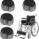 4 Pcs Wheelchair Wheel Covers for Wheels 24'' Wheelchair Tyre Tire Covers to Protect Floors Carpets
