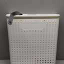 67L Rolling Plastic Collapsible Laundry Basket Cube Storage Bin Box Organizer with Wheels Handle Durable Ventilated Foldable Hamper for Bedroom Dirty Clothes Large Capacity