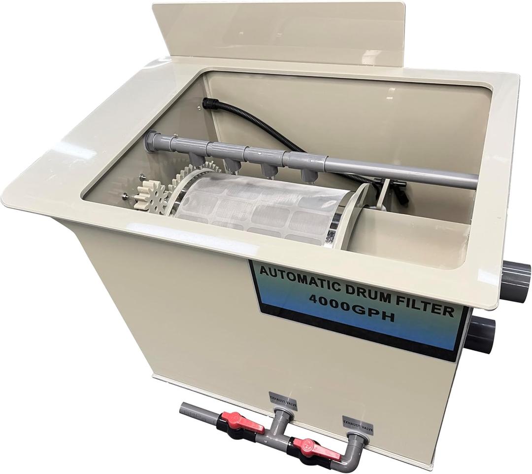 Rotary Drum Filter,RDF Fully Automatic Water Self-Cleaning FiltrationEfficient UV lamp for Koi Pond,Fish Pond,Aquarium,Aquaculture
