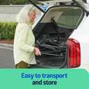 Medline Ultra Lightweight Transport Wheelchair for Adults, Foldable, 19-Inch Seat Width, Black Frame, Black Upholstery