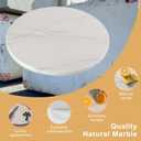 16 Inch Natural White Marble Cutting Board for Kitchen Countertop