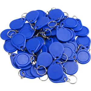 RFID Key Fobs IC Cards for Door Access 13.56MHz UID Tag Token Keytag Keychain Rewritable Programmable IC Cards Pack of 50