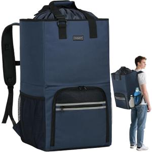 Vorspack Laundry Bag Backpack - Extra Large Laundry Bags with Shoulder Straps Heavy-duty 2 in 1 Laundry Hamper Basket for College Dorm Camp Laundromat Room Essentials - Blue