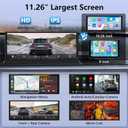 11.26" Largest Car Tablet Pro Max 2025 Carplay Screen for Car 4K Dash Cam 350 Rotatable CameraCust-omized Bracket Apple Car Play & Android Auto Screen w Bluetooth Audio Mirror Link Video