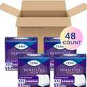 TENA Sensitive Care Overnight Incontinence Underwear for Women, Adult diapers, XX-Large (Waist Sizes 47in66in), Better Fit, 48 Count (4 packs of 12)