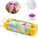 JUNBESTN Easter Matching Eggs Connect Eggs Parlour Games Toys Gifts for 2 3 Years Old Kids Toddler Baby Girls Boys Shape Color