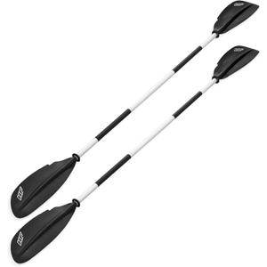 Bestway 2 Pack Hydro-Force Kayak Paddle, 91" Adjustable Lightweight Aluminum Locking Accessory with Soft Comfort Hand Grip and 3 Locking Positions