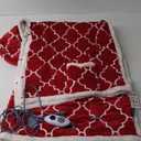 Westinghouse Heated Throw Blanket Wearable Shawl, Electric Wrap Poncho Blanket Hoodie with 6 Heating Levels & 2-10 Hours Time Settings, Winter Gifts for Mom Girlfriend Grandma, 50x60 Inch, Red (60*50" Heated Hoodie Blanket, Christmas Red&ivory)