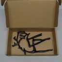 Set of 2 Black Reindeer Christmas Decor, Metal Reindeer Statues, Black Finish European-Style Modern Reindeers Christmas Tabletop Decoration for Mantel Living Room Bedroom Home Decor