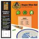 Gorilla Super Glue Gel, Clear, Four 3 g Tubes, 2-Pack, All Purpose | Fast Setting, Ideal for Projects and Repairs, No-Run Formula, Anti-Clog Cap, Dries in 10-45 Seconds