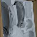 VEWEET, Series Fiona, 30-Piece Dinnerware Sets for 6, White Dishes Set with Black and Gray Stripes, Porcelain Dinner Set Including Dessert Plates, Soup Plates, Dinner Plates, Cups & Saucers