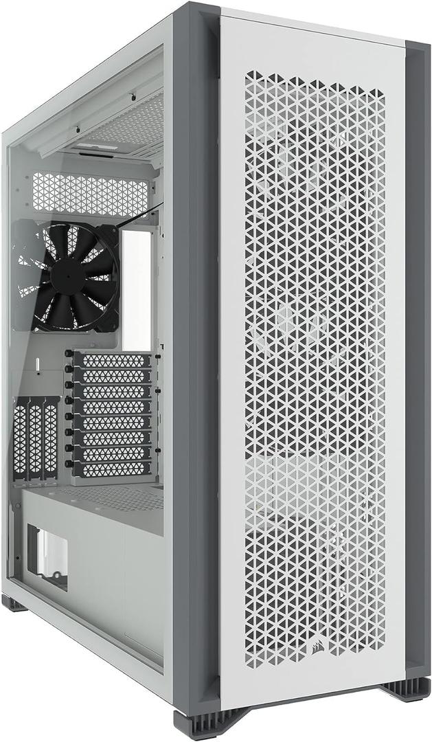 CORSAIR 7000D AIRFLOW Full-Tower ATX PC Case  High-Airflow Front Panel  Spacious Interior  Easy Cable Management  3x 140mm AirGuide Fans with PWM Repeater Included  White