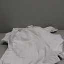 RPOVIG Linen Shirt Pants Outfits:Men's Linen Sets 2 Piece Short Sleeve Shirts Yoga Pants Beach Wedding Suits (Large, White)