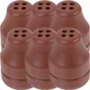 Cabilock Window Blind Cord Knobs Plastic Tassel Pull Ends Lightweight Curtain Accessories Handles for Horizontal Shades Easy Installation 6-Pack (3X2.2CM, Chocolate)