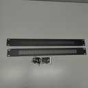 Vented Trim Panel for Slim 5 Series Racks Finish: Black Brushed Anodized