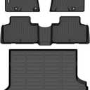 GINOWY-Floor Mats & Cargo Liner for 2021-2026 Genesis GV80 & GV80 Coupe (Only 5 Seats), All Weather Car Floor Mats Cargo Liner TPE Rubber Trunk Mat Trunk Liner, GV80 Accessories Mats