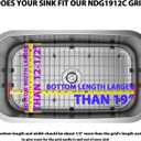 Serene Valley Sink Bottom Grid 19" x 12-1/2", Centered Drain with Corner Radius 1-1/2", NDG1912C, Medium