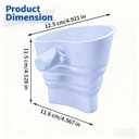 Flour Funnel for Kitchen Aid Mixer, Silicone Flour Funnel Foldable Kitchen Funnels Stand Mixer Attachment, Fits Kitchen Aid Artisan Ksm150 5-Quart Tilt-Head Stand Mixer, Easy-Pour & Mess Free - Blue