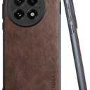 for Oneplus 13 Case Premium PU Leather Cover Retro Design Full Protective Phone Case for Oneplus 13 5G (Coffee)