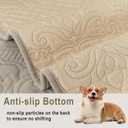 Couch Cover Sofa Covers Washable, Velvet Fleece Sofa Slipcovers for 3 Cushion Couch, Non-Slip Furniture Protector for Dog Pet, L Shaped Recliner Sectional Couch Cover Taupe,36"X71"(Only 1 Pcs)