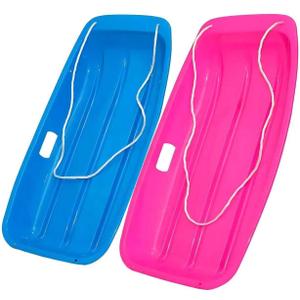 2-Person Sled for| 35" All-Season Toboggan | Reinforced Structure | High Weight Capacity | for Snow, Beach & Park