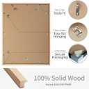 18x24 Solid Wood Poster Frame, Natural Wood Picture Frame with Paper Mat, Display picture 16x20 with mat or 18x24 without Mat, Set of 2 Oak Color Picture Frame