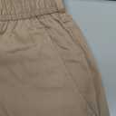 Pembrook Men's Adaptive Pants for Seniors - Elastic Waist with Zipper and Button | Senior Tan Pants, L