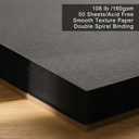 50 Sheets Black Paper Sketchbook, 108 lb/160gsm Heavyweight Black Sketch Pad 912in, Acid-Free Drawing Paper, Spiral Bound Sketch Book for Kids, Teens, Artist
