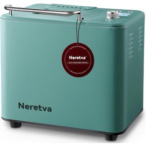 Neretva 20-IN-1 Bread Maker, Dual Heater 2LB Bread Machine Stainless Steel Bread Maker Machine Nonstick Ceramic Pan Compact for Gluten Free/Sourdough/Whole Wheat Bread/Yogurt, Breadmaker Recipe-Green (Green)