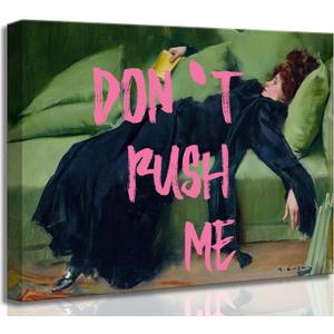 Broad Scale Antique Victorian Canvas Wall Art Don't Rush Me to Change Art Portraits Pictures Wall Decor Eclectic Fashion Cute Vintage Girly Poster Prints for Girls Room Living Room Bedroom Home Decoration