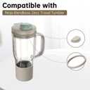 2 x 6 Pack Replacement Silicone Seal & Stopper Set Compatible with Ninja BlendBOSS Blender Tumbler 26OZ, 3 Leak-Proof Gaskets & 3 Spill-Proof Lid Stoppers, Food-Grade BPA-Free O-Ring Parts (Light Gray), (Mix Colors)