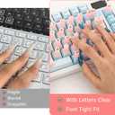 Stylish and Functional Keyboard Stickers and Cover for Long Nails  Perfect Keyboard Bubbles for Long Nails Accessories and Gifts for Office Girls, Gaming Girls(White)