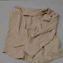 Women's Button Down Shirt Classic Long Sleeve Collared Tops Work Office Chiffon Blouse (Size Large)