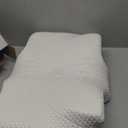 Osteo Cervical Pillow for Neck Pain Relief, Hollow Design Odorless Memory Foam Pillows with Cooling Case, Adjustable Orthopedic Bed Pillow for Sleeping, Support for Side Back Sleepers (Queen(25.5*16.5*5.2/4.1 inches), White)