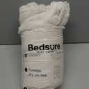 Bedsure Waterproof Dog Blankets for Large Dogs - Soft Pet Cat Blanket Corduroy Fleece for Couch Bed Protector Washable, Cozy Calming Reversible Furniture Protection for Puppy, 50"x60", Cream