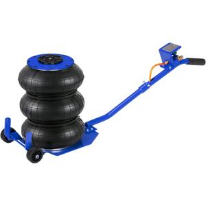 3 Ton/6600 lbs Portable Air Jack,3-5S Fast Lifting Air Bag Jack for Cars,Triple Bag Air Jack,Air Bag Jack Lift Up to 15.75 Inch,with Round Long Handle,for Garage, Car, Truck, RV, Auto Repair (Blue)