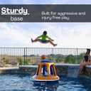 Swimming Pool Basketball Hoop Set by Hoop Shark - Orange/Blue - Inflatable Hoop with Ball - Perfect for Competitive Water Play and Trick Shots - Ultimate Summer Toy