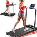 RHYTHM FUN Treadmill with Incline, Walking Pad with Handle Bar,300lbs Walking Pad with APP, Portable Folding Walking Treadmills for Home/Office with Low Noise